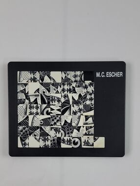 M.C. Escher Black & White Puzzle Art Plaque
